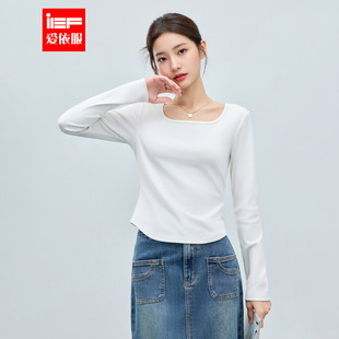 IEF/爱依服2026春季新款韩系风简约纯色通勤百搭内搭外穿上衣
