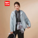 百搭简约时尚 IEF 韩版 新款 加绒通勤保暖亮面皮外套 爱依服2025冬季