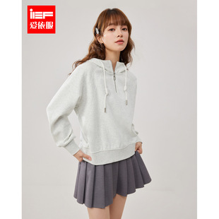 时尚 新款 百搭甜美风设计感小众休闲显瘦卫衣 爱依服2025春季 IEF