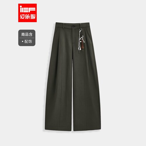 IEF/爱依服2026秋季新款时尚文艺休闲阔腿裤弯刀裤宽松百搭裤子