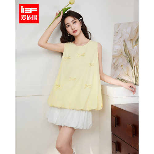 IEF/爱依服2026夏季新款法式甜美减龄少女风蝴蝶结设计上下套短裙