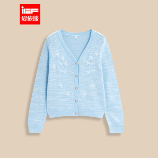 IEF/爱依服上衣2026春季新款法式成熟优雅气质感通勤百搭毛织外套