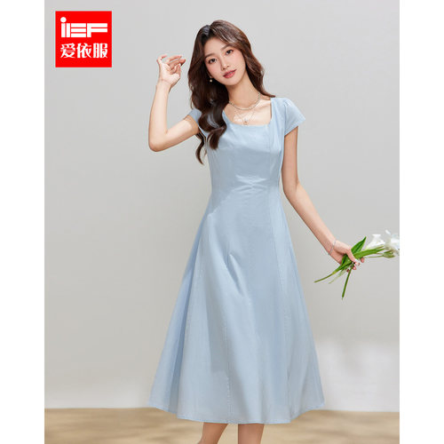 IEF/爱依服2026夏季新款简约优雅风连衣裙女收腰氛围感修身显瘦