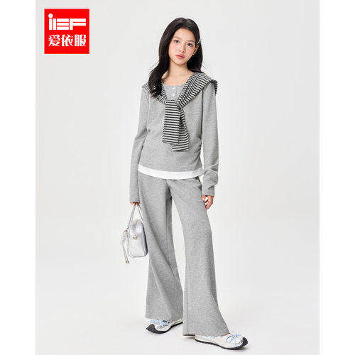 MINIIEF【爱依服童装】2026韩系时尚休闲运动风女童上下套长裤