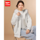 时尚 IEF 韩版 新款 休闲风加绒宽松百搭卫衣中外套 爱依服2025冬季
