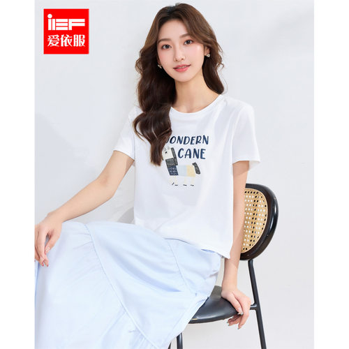 IEF/爱依服2026夏季新款韩系时尚休闲日常通勤百搭设计感T恤上衣