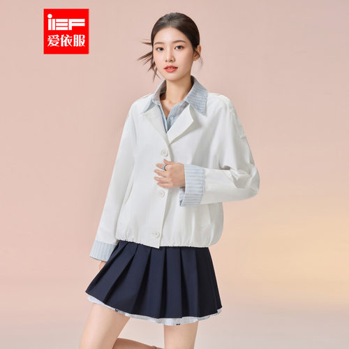 IEF/爱依服2026春季新款法式复古文艺通勤气质知性百搭设计感外套