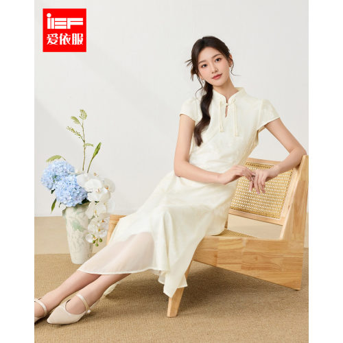 IEF/爱依服2026春夏季新款新中式改良设计优雅气质显瘦旗袍裙子