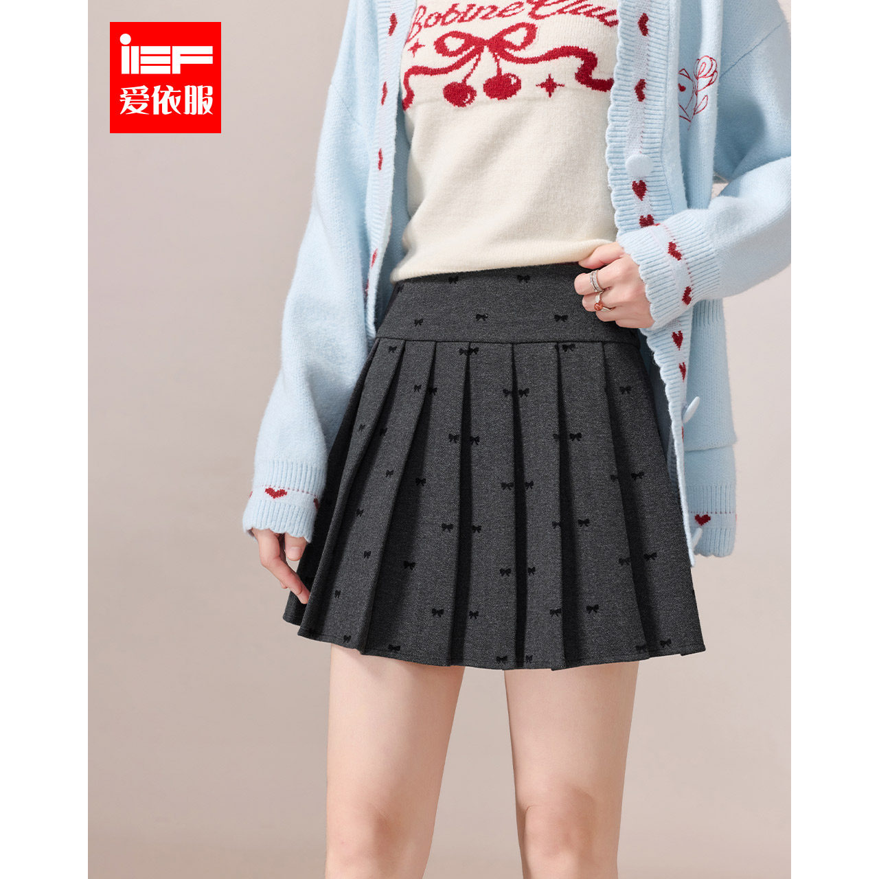 IEF/爱依服半身裙2026春新款法式甜美减龄少女风通勤百搭摆裙