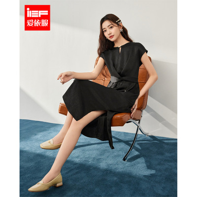 IEF/爱依服连衣裙2025夏秋新款法式成熟优雅气质高级感连衣长裙