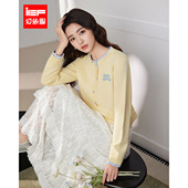 IEF 温柔休闲通勤气质设计感百搭毛织外套 韩版 爱依服2026春季 新款