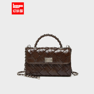 IEF/爱依服时尚女包2025新款韩系风简约通勤百搭菱格手提小方包