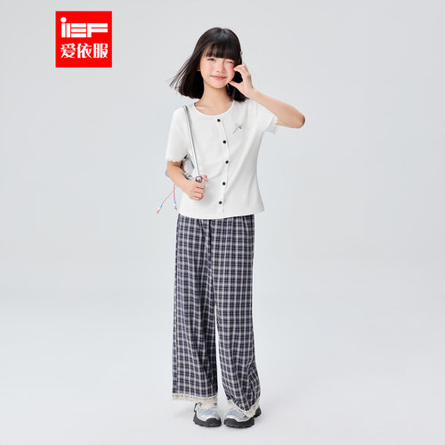 MINIIEF【爱依服童装】2026夏季新款韩系风休闲洋气女童上下套裤