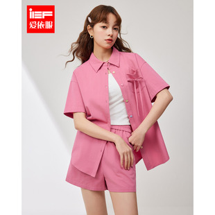 学院风休闲减龄百搭简约里外套裤 IEF 时尚 新款 爱依服2025春季