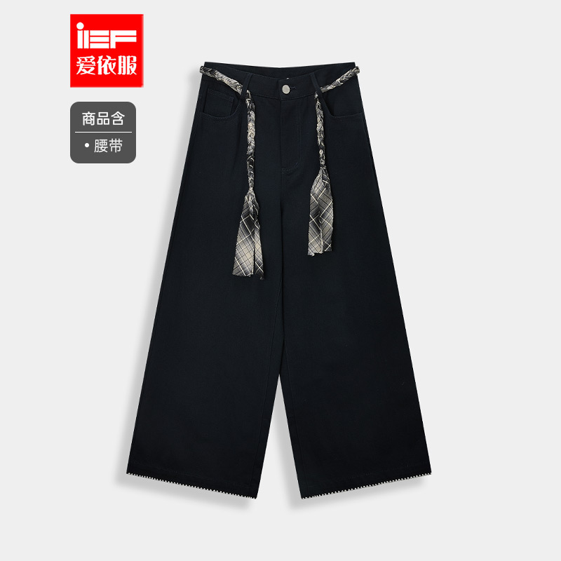 IEF/爱依服裤子2025秋季新款韩版时尚休闲通勤气质宽松百搭阔腿裤