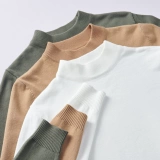 Демисезонный утепленный свитер, приятное телу трикотажное термобелье, высокий воротник