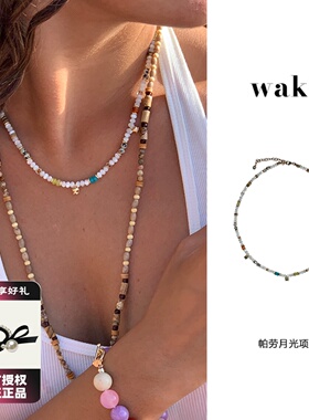waki 帕劳月光项链花朵米珠手工串珠度假风项链 Moonlit Palau