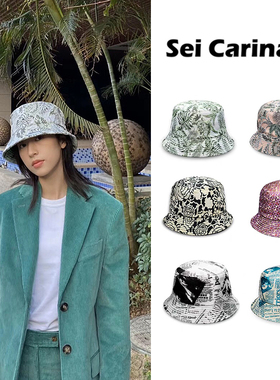 Sei Carina Y 提花双面渔夫帽时尚高端帽子女百搭帽潮