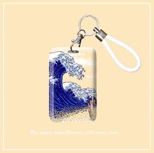 【满月杂货铺】梵高浮世绘卡套学生用硬壳滑盖式饭卡工牌公交卡硬