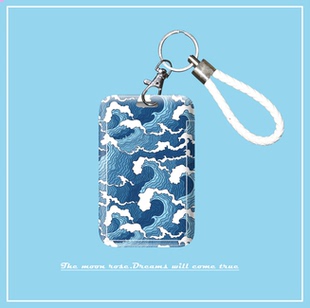 【满月杂货铺】日风浮世绘神奈川浪里卡套艺术公交卡门禁卡硬壳