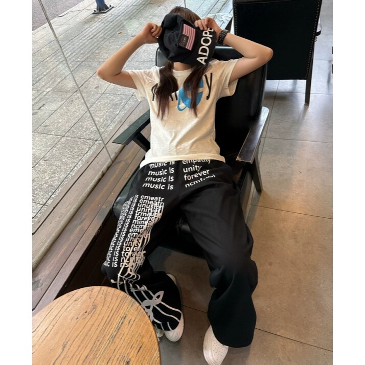 美式街头嘻哈休闲运动卫裤男潮夏新款baggy直筒阔腿拖地长裤子女