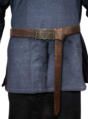 Chivalry Belt板扣皮带中世纪佩剑腰带仿皮腰带COSPLAY道具腰带