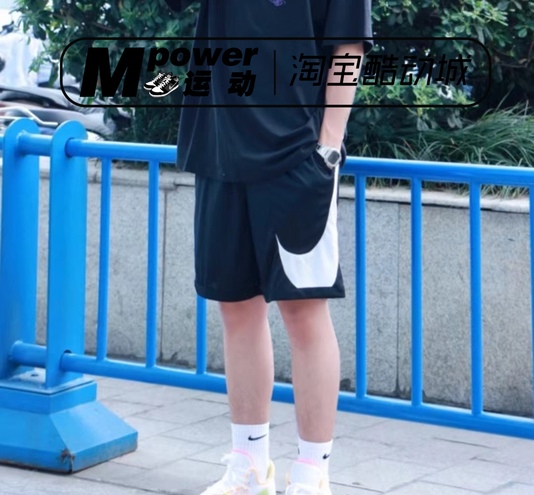 Nike/耐克 男子运动篮球休闲速干透气宽松五分梭织短裤DH6763-013
