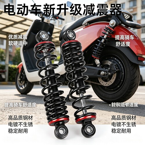 雅迪爱玛电瓶车国标电动自行车后减震加粗抗压弹簧外卖专用避震器