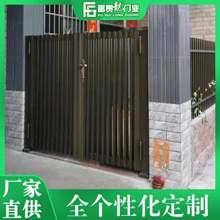 铝艺别墅大门铝艺 乡村小区家用农村庭院平移 电动门双开自动门