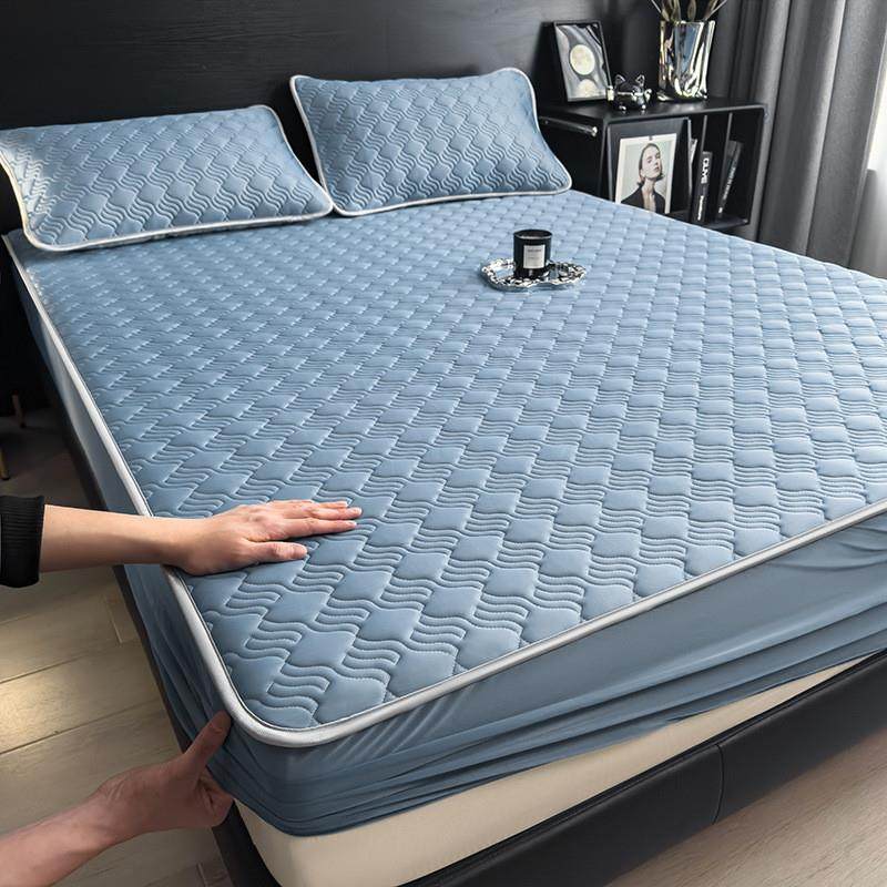 夏季加厚乳胶凉席凉感冰丝席子榻榻米床垫学生宿舍防滑凉席三件套