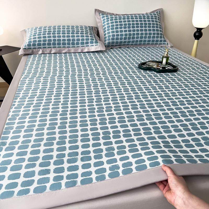 冰丝凉席三件套夏季双面可用折叠凉席夏天可机洗单双人榻榻米凉垫,床上用品,冰丝席,淘宝优惠券,粉丝福利购,淘宝优惠卷