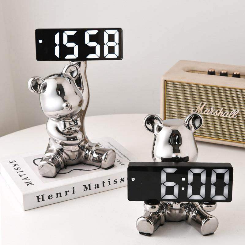 创意轻奢数字智能桌面台式钟表家居客厅卧室摆放电子钟台钟小摆件,特色手工艺,其他特色工艺品,淘宝优惠券,粉丝福利购,淘宝优惠卷