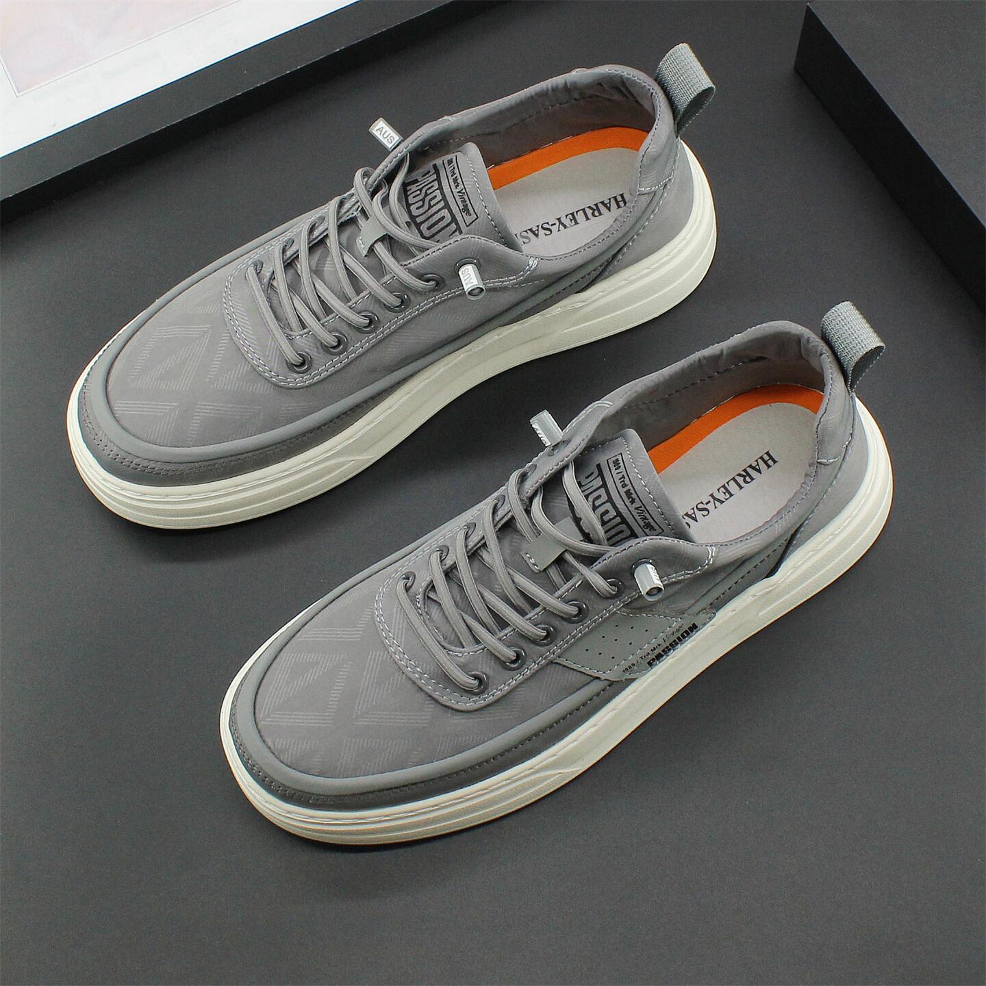 新款布鞋子男士不系带轻便潮鞋男