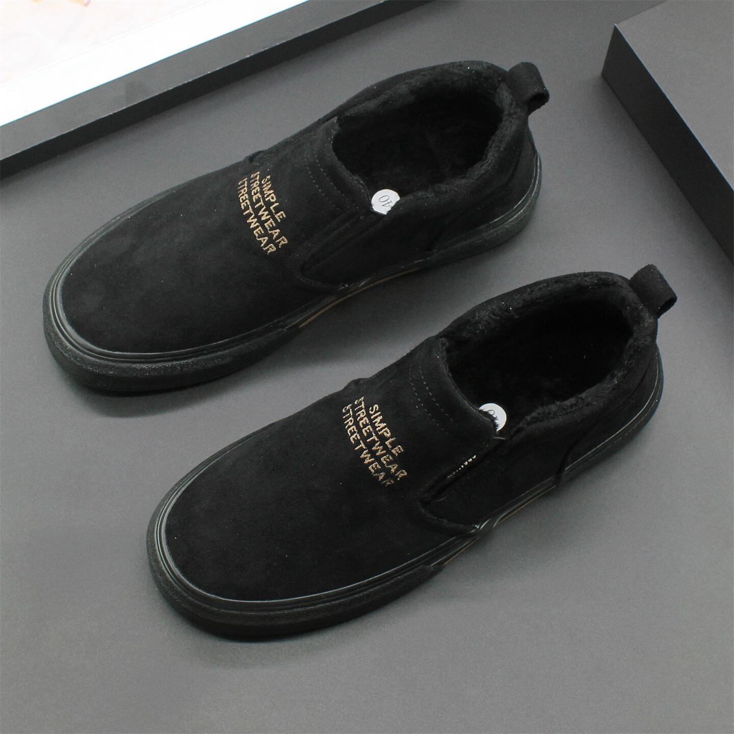 棉鞋新款加绒二棉男鞋低帮保暖鞋