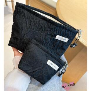 气质浮雕玫瑰花化妆包大容量化妆袋便捷洗漱包小号补妆包内LHAL4