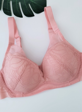 韩国原单SKINFIT奢华粉色聚拢上托侧收舒适透气减压无钢圈文胸