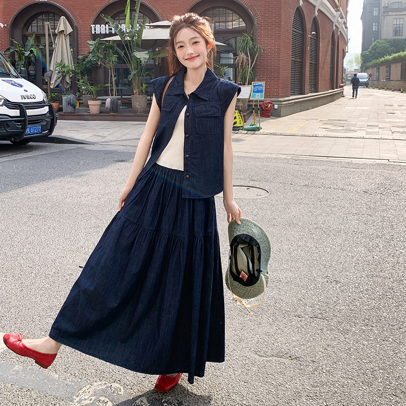 新款数据好韩系牛仔三件套装C295-7738-P165k228,女装套装/套裙,2C295