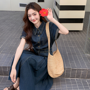 设计感百搭牛仔水洗连衣裙 主推款 7732p145k208 重磅首发 夏款