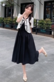 新款现货新中式加外套吊代连衣裙女两件套批145控208，女装套装/套裙，2C295