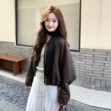 大货已出2026秋季新款小个子可穿皮衣外套7780-P145-K228，女装皮衣，2C295
