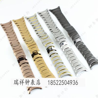 玫瑰金色钨钢手表带