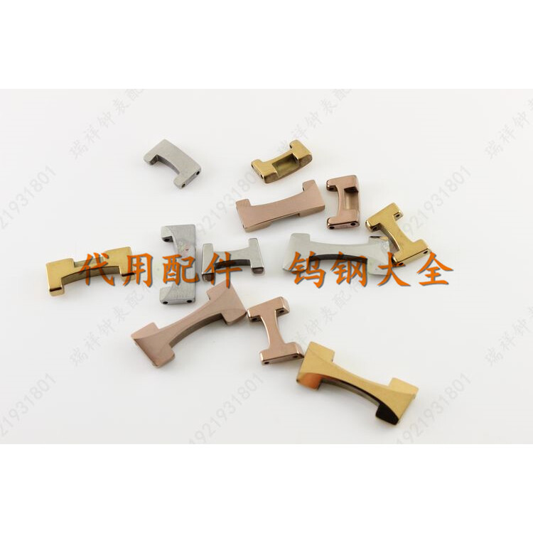 代替配件裝HUANGBA皇霸3058G男表帶尾節(jié)頭節(jié)玫瑰金色3058L女表扣