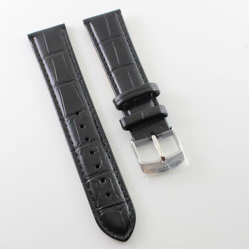 Geya格雅牌原装8108G黑色真皮男表带8108原厂真皮手表带表链正品