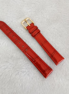 适用KINGTIS精铁时JZZAM爵帅CITLOE西腾5213L红色女手表带14mm