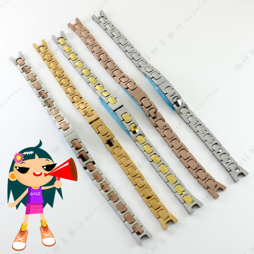 玫瑰金色钨钢表链
