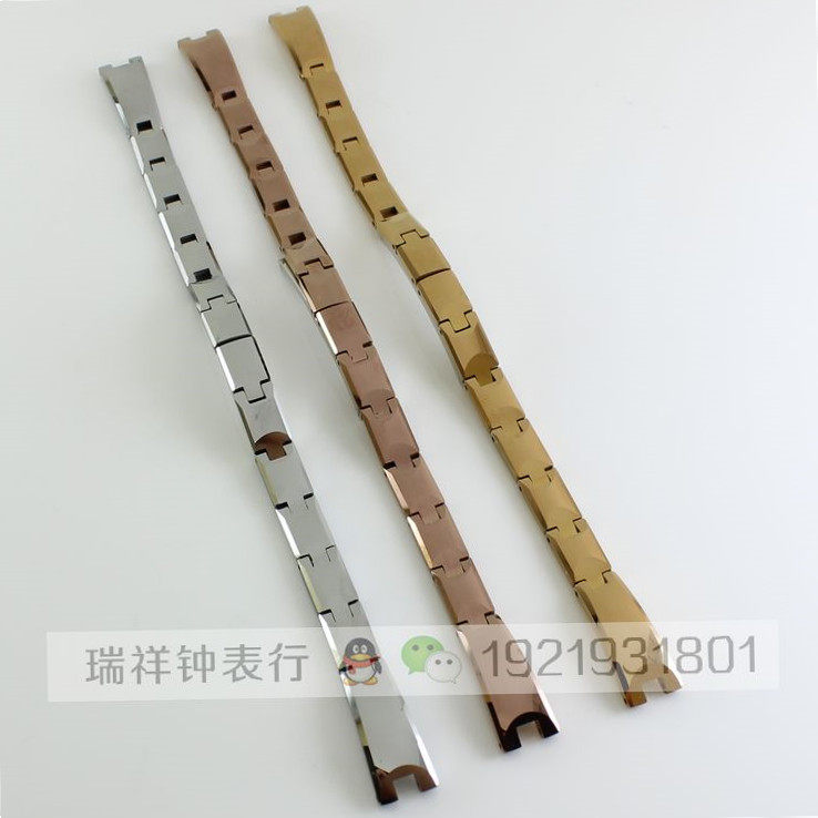 代替件 配EISTA亚时达3021L玫瑰金色本色钨钢手表带表链3021钨金