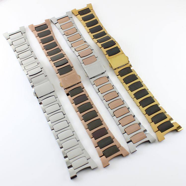 代替件 配CITLOE西腾牌老款8038M/L男女钨钢手表带8038本色手表链