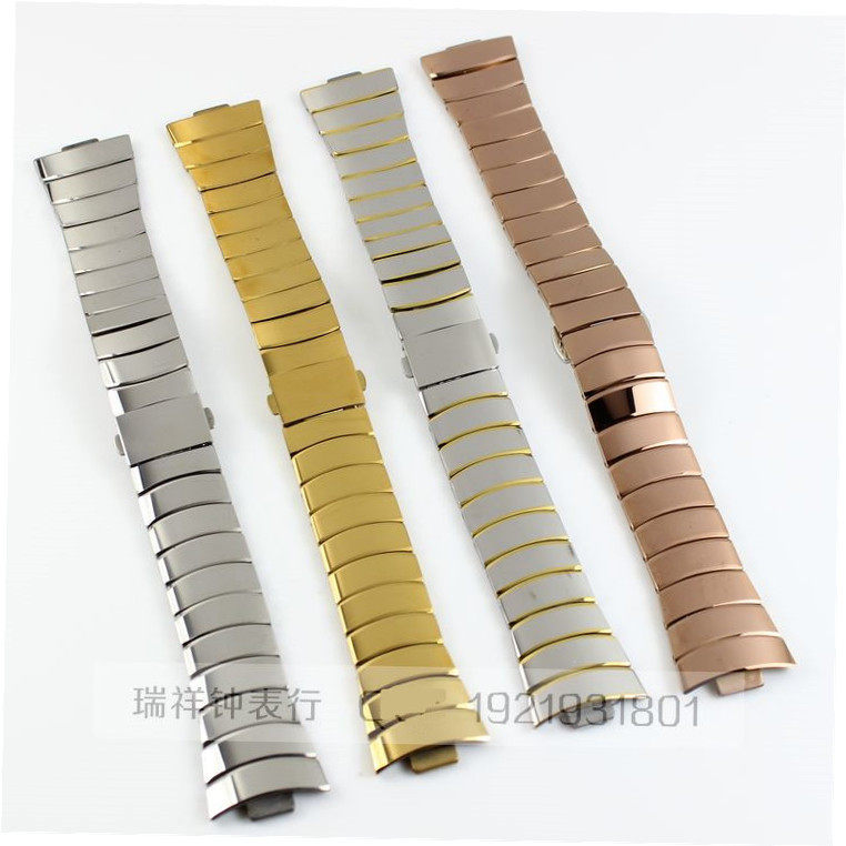 代替 海奇西腾牌男女士原色钨钢手表带间金色手表链7080