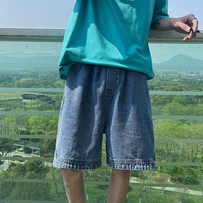 数据好夏季宽松牛仔短裤男五分裤D258W599P40,男装牛仔裤,电商D258