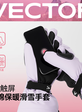 VECTOR玩可拓成人滑雪手套女加厚防水保暖户外旅游骑行五指双板男